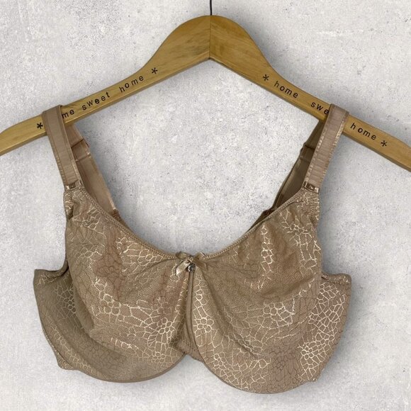 NEW Chantelle C Magnifique Underwire Minimizer Bra Tan Beige Size 36 H Nude NWOT - Picture 4 of 12